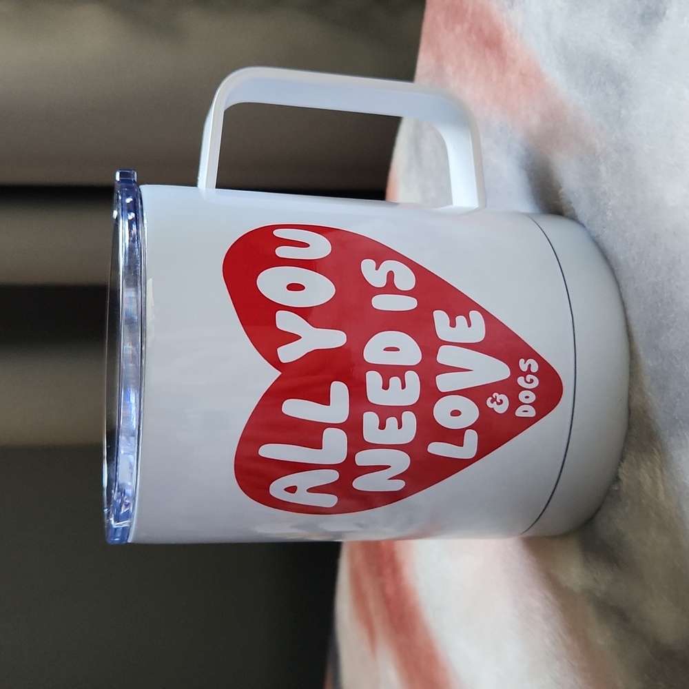 New 12 oz stainless steel travel mug with lid